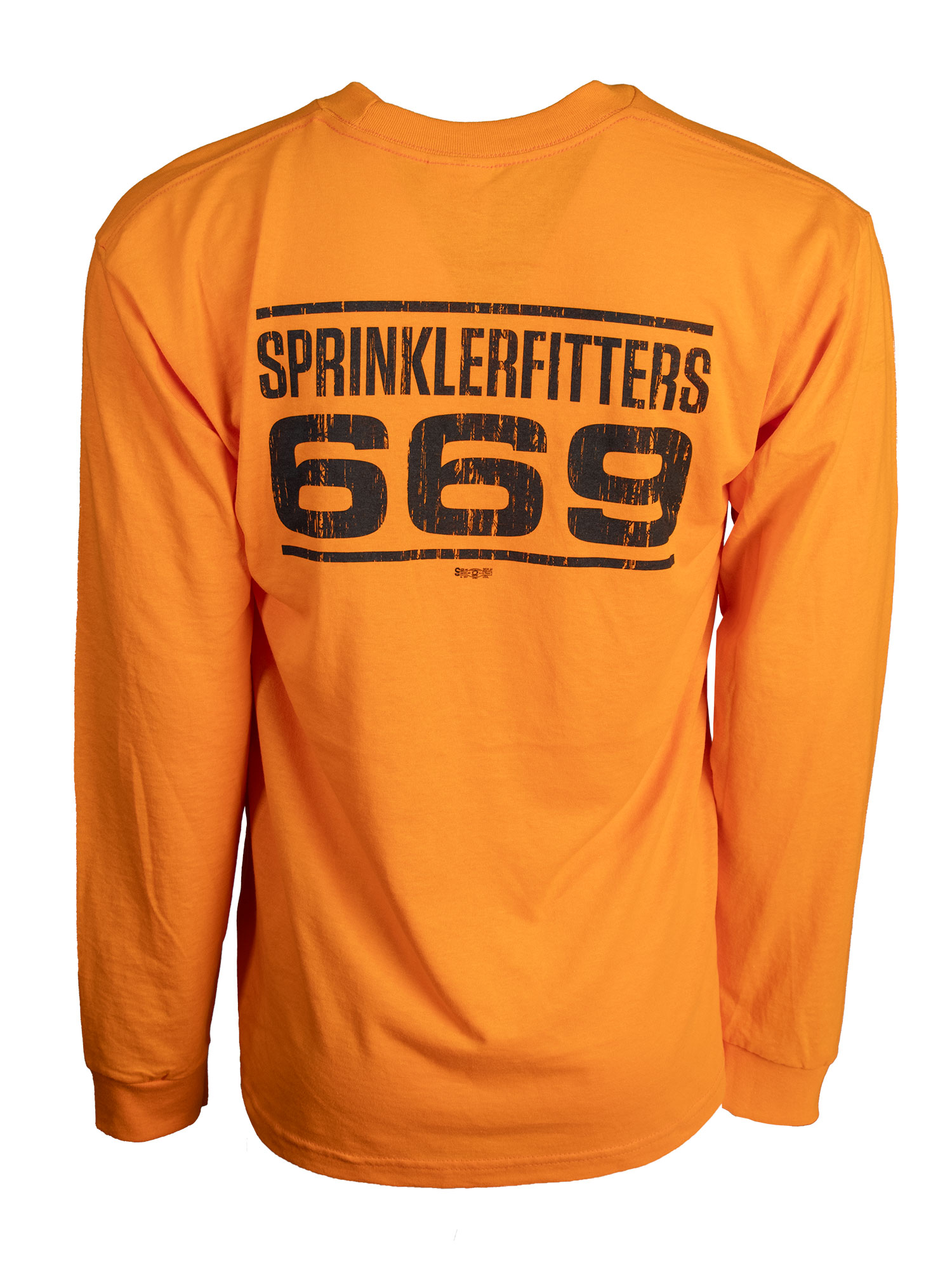 Orange Long Sleeve Shirt with Pocket