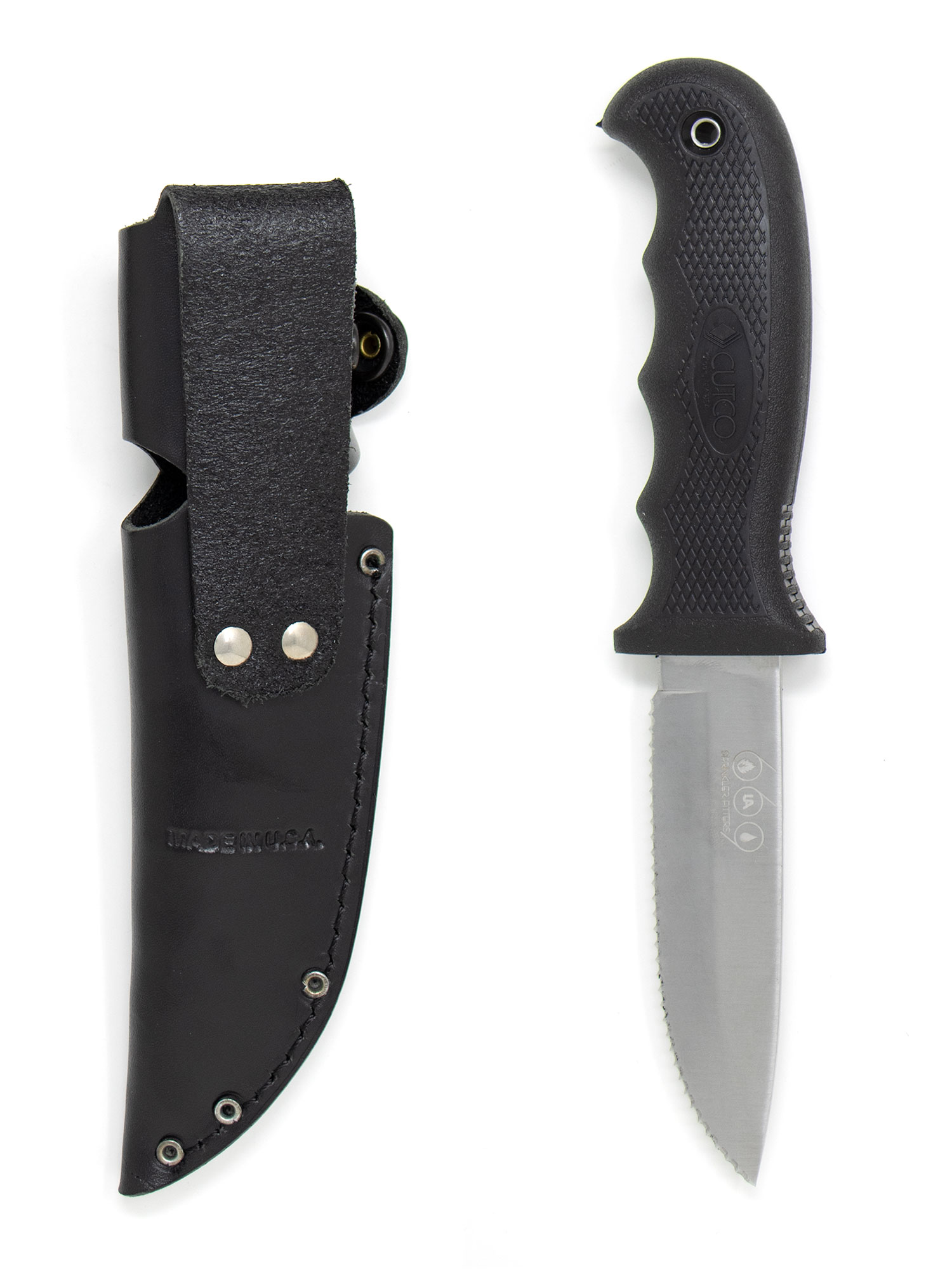 USA Made Clip Point Outdoor Knife - Back